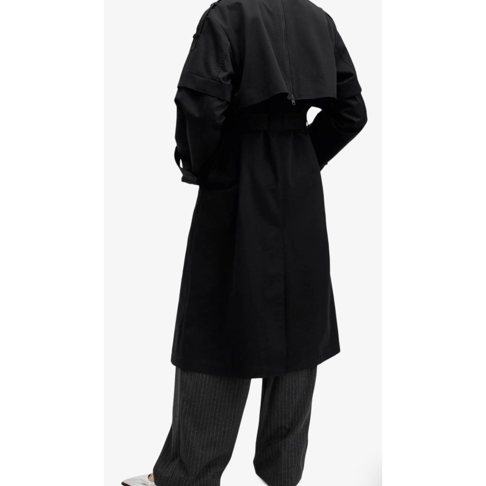 All Saints Black Trench Coat